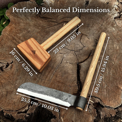 Splitting Froe with Wooden Mallet - 3