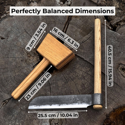 Splitting Froe with Wooden Mallet - 5