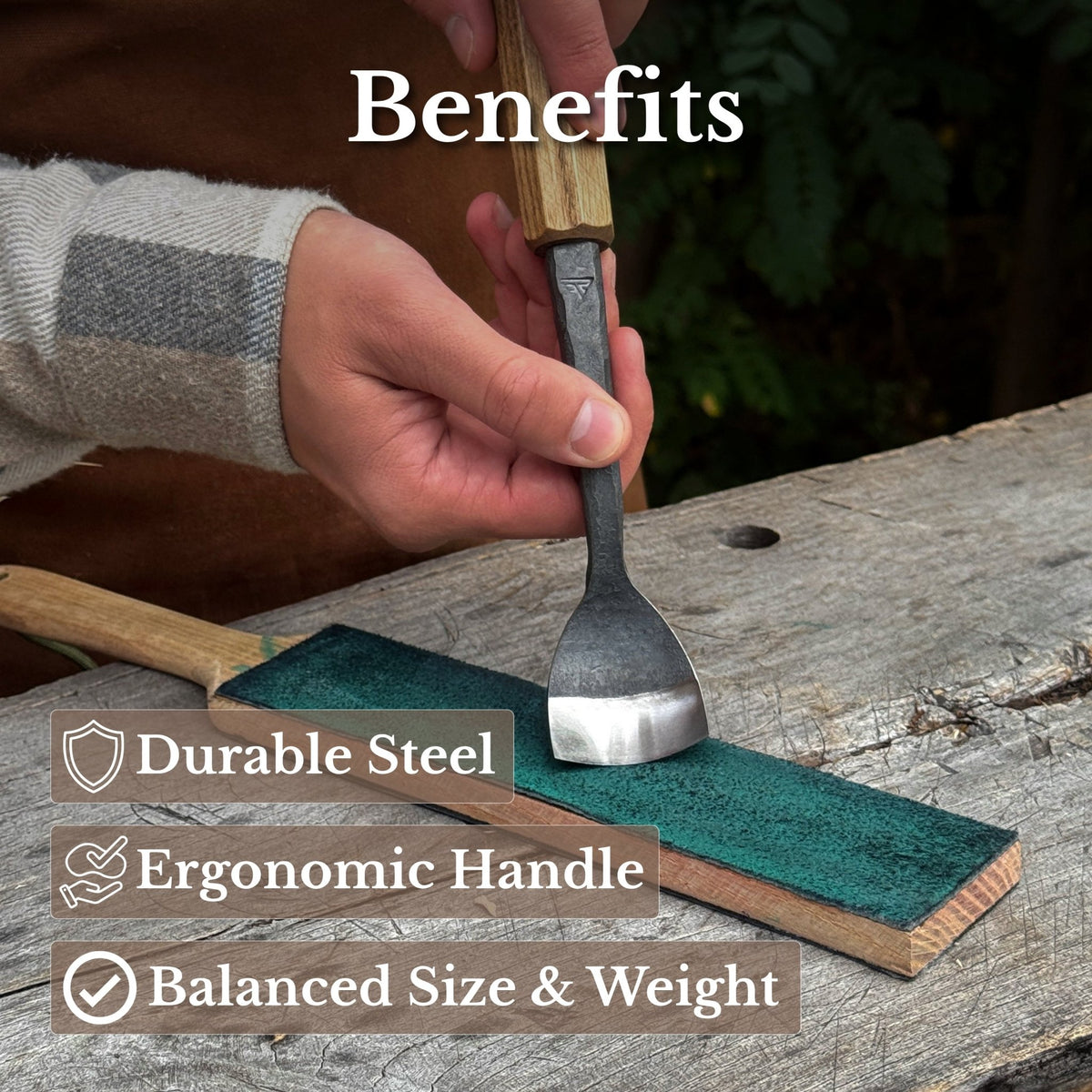 Spoon Bent Gouge, 20 - 40 mm (0.8 - 1.6 inches) - 7