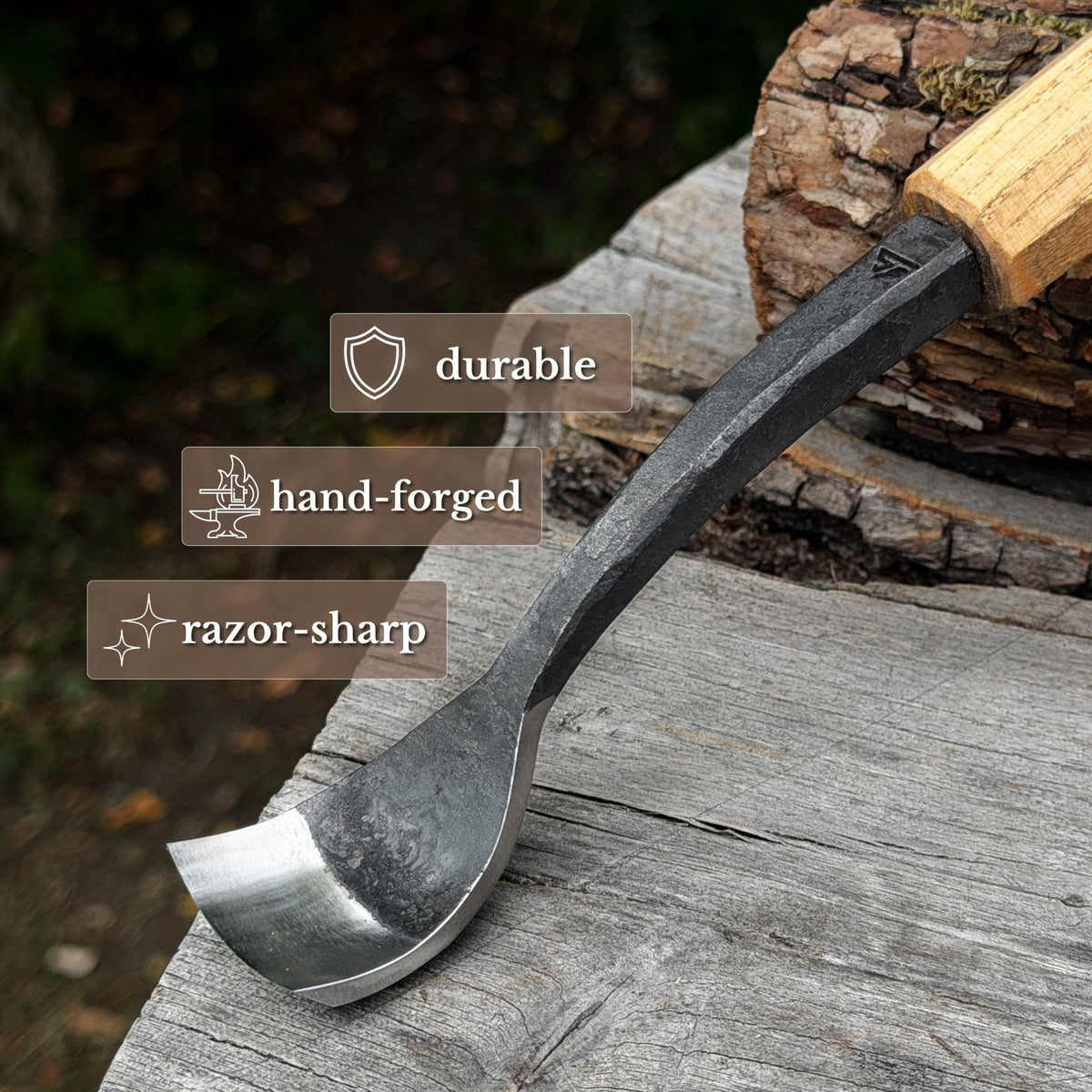 Spoon Bent Gouge, 20 - 40 mm (0.8 - 1.6 inches) - 3