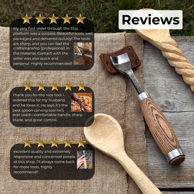 Spoon Bent Gouge, 20 - 45 mm (0.8 - 1.8 inches) - 10