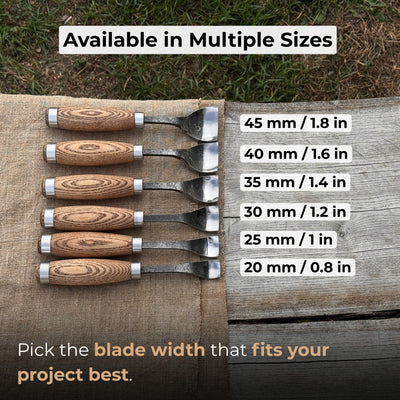 Spoon Bent Gouge, 20 - 45 mm (0.8 - 1.8 inches) - 6
