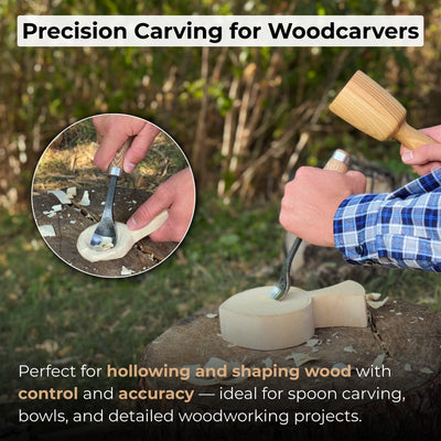 Spoon Bent Gouge, 20 - 45 mm (0.8 - 1.8 inches) - 8