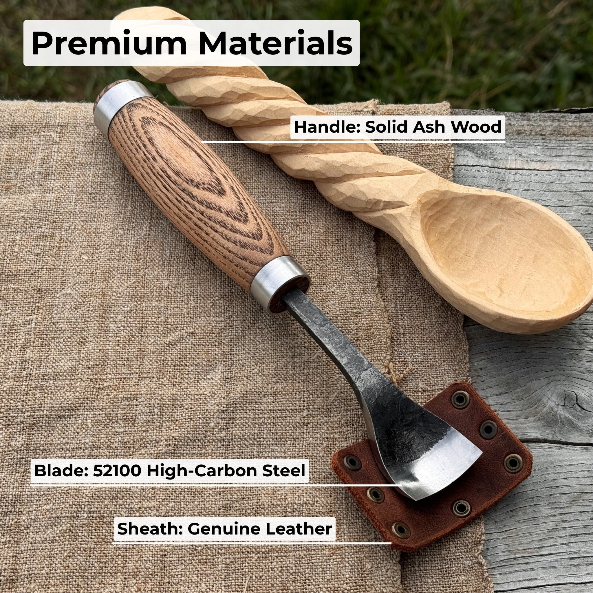 Spoon Bent Gouge, 20 - 45 mm (0.8 - 1.8 inches) - 7