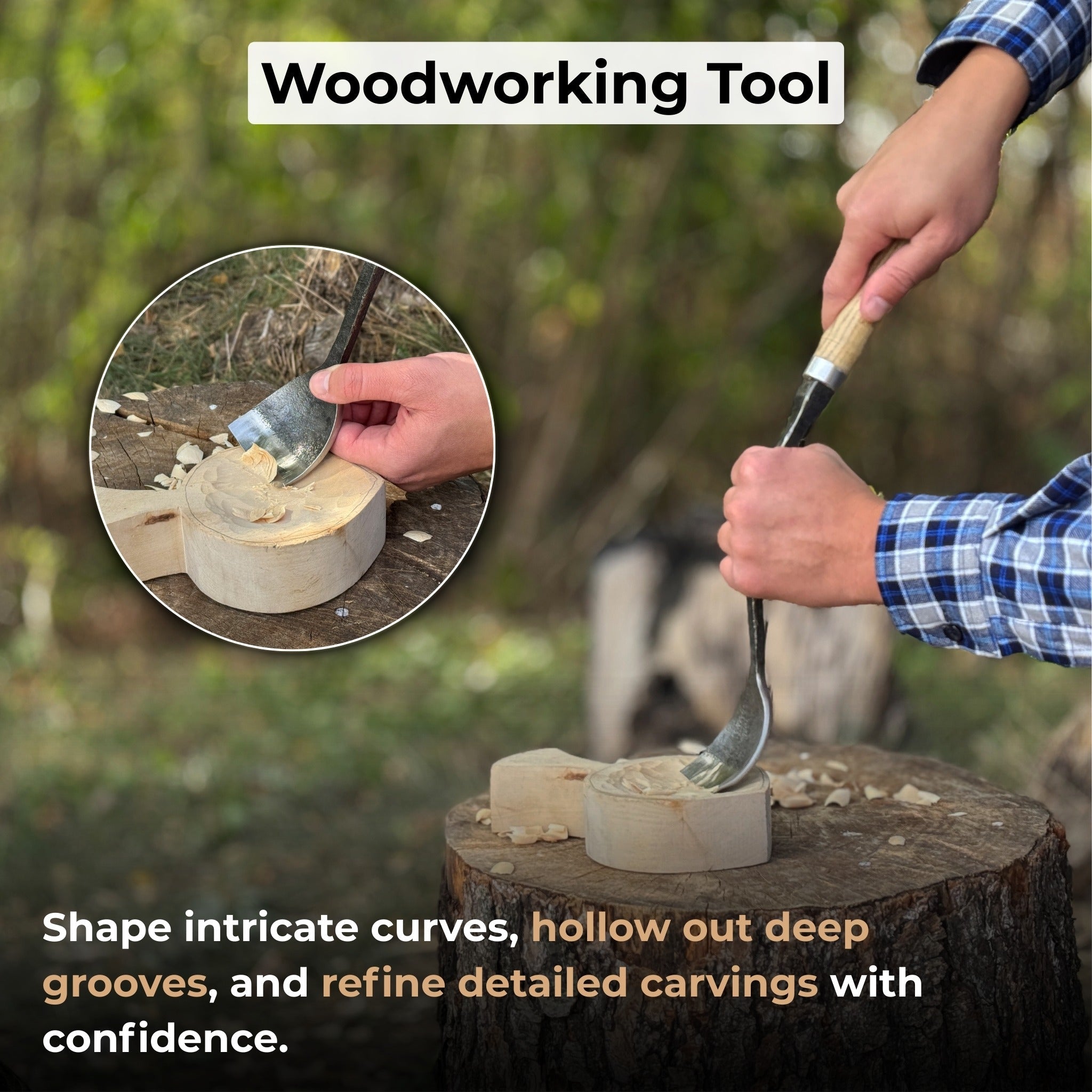 Spoon Bent Gouge, 50 - 70 mm (2 - 2.8 inches) - 7