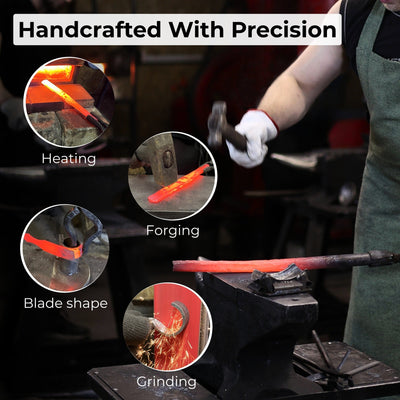 Spoon Carving Hook Knife, ⌀3 cm (1.2 inches) with Leather Case - 8