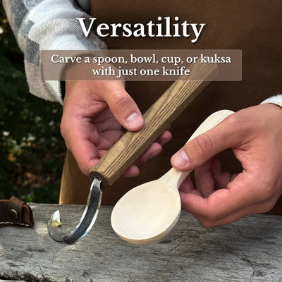 Spoon Carving Hook Knife – Large Radius Curve 5.5 cm (2.17 inches) - 10