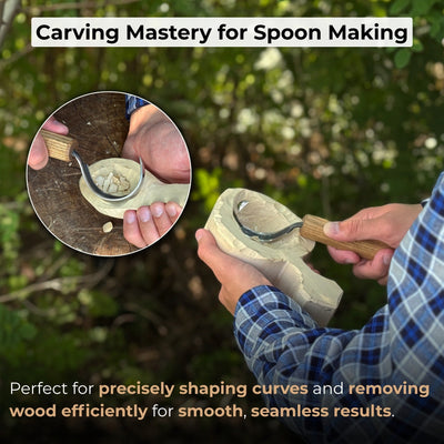 Spoon Carving Hook Knife – Large Radius Curve 5.5 cm (2.17 inches) - 7