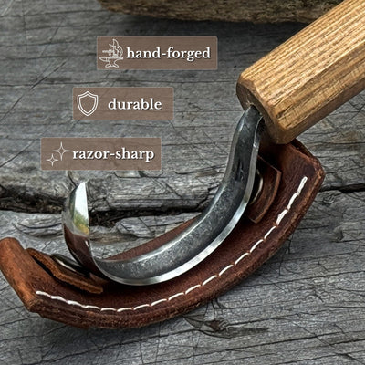 Spoon Carving Hook Knife – Large Radius Curve 5.5 cm (2.17 inches) - 3