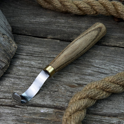 Spoon Carving Hook Knife with Leather Sheath, 3.5 cm (1.38 inches) - 8
