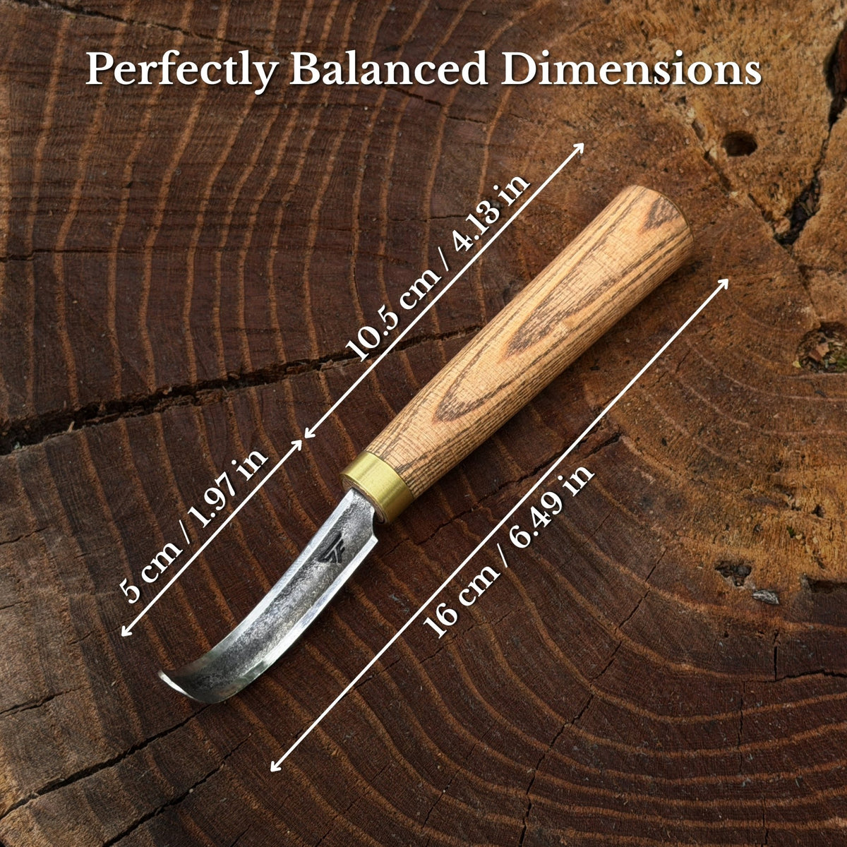 Spoon Carving Hook Knife with Leather Sheath, ⌀5 cm (1.97 in) - 3