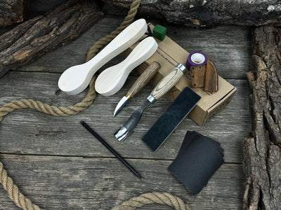 Spoon Carving Kit – Complete Starter Set with Wood, Tools & Accessories – Perfect Gift for Beginners & Hobbyists - 1