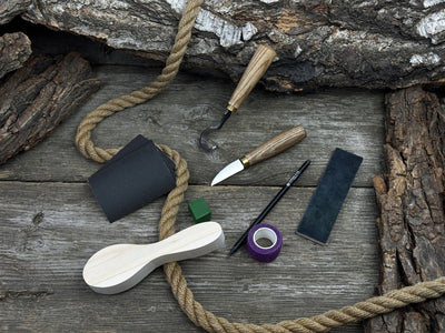 Spoon Carving Kit – Full Carving Set with Safety Tape & Polishing Tools - 6