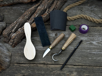 Spoon Carving Kit – Full Carving Set with Safety Tape & Polishing Tools - 5