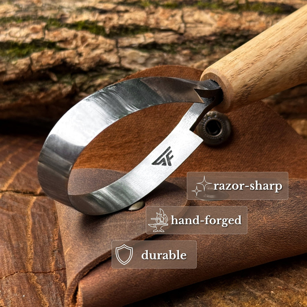Spoon Carving Scorp Knife, ⌀3.5 cm (1.4 inches) - 3