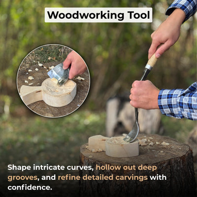 Spoon (Short) Bent Gouge, 50 - 70 mm (2 - 2.8 inches) - 7