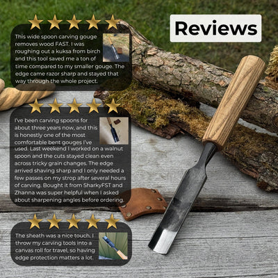 Straight Carving Gouge, 20 - 40 mm (0.8 - 1.6 inches) - 10