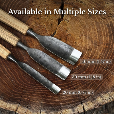 Straight Carving Gouge, 20 - 40 mm (0.8 - 1.6 inches) - 10