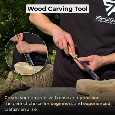 Straight Carving Gouge, 20 - 40 mm (0.8 - 1.6 inches) - 8