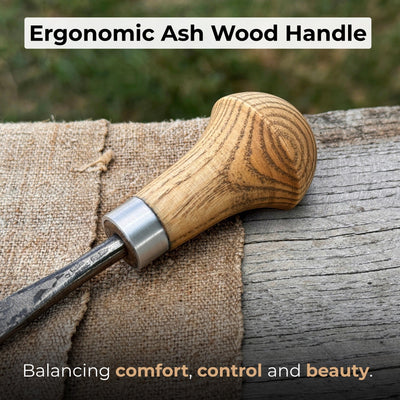 Straight Carving Gouge with Palm Handle – 12 mm (0.47 inches) - 3