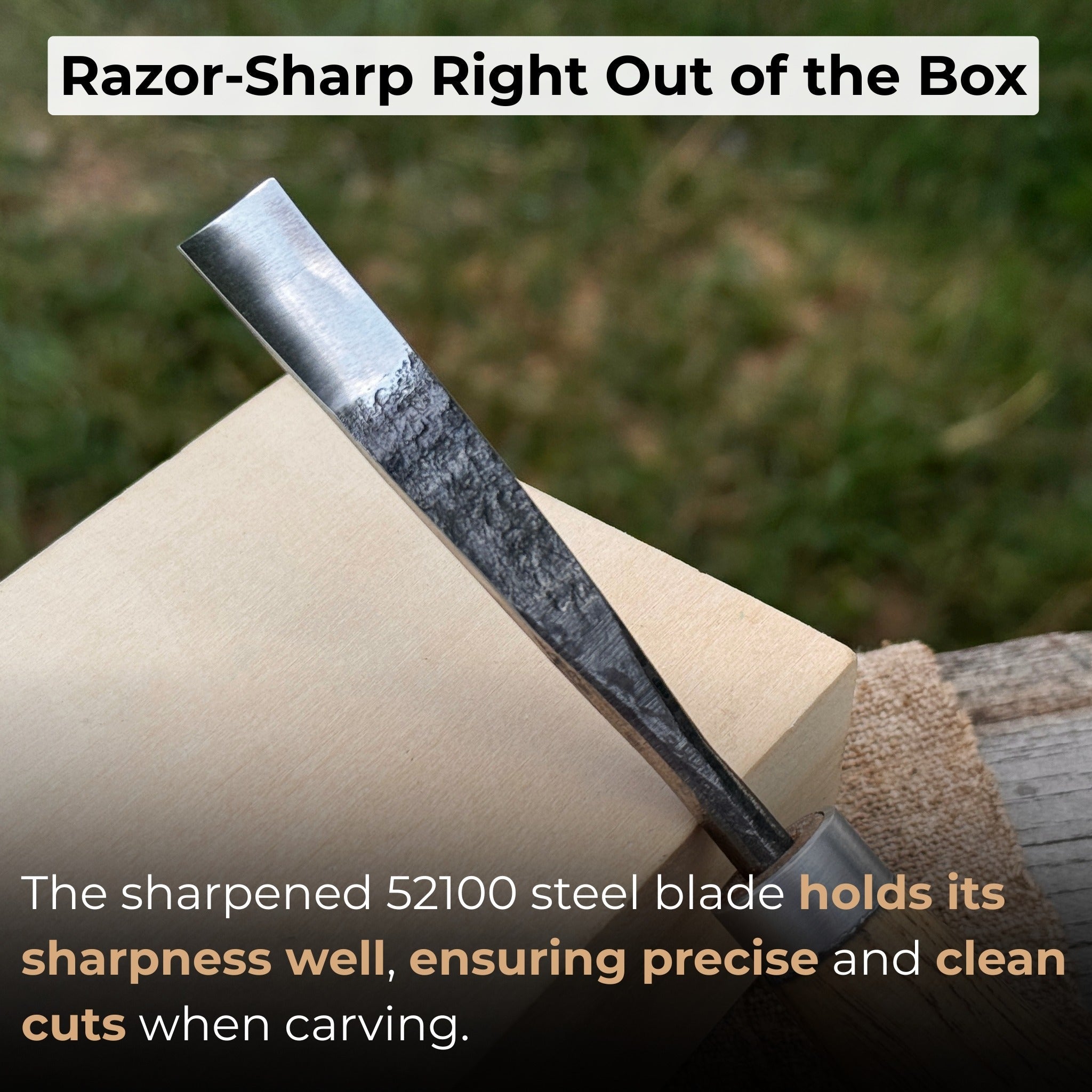 Straight Carving Gouge with Palm Handle – 12 mm (0.47 inches) - 2