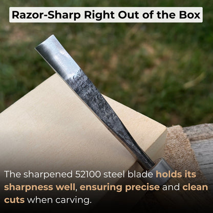 Straight Carving Gouge with Palm Handle – 12 mm (0.47 inches) - 2