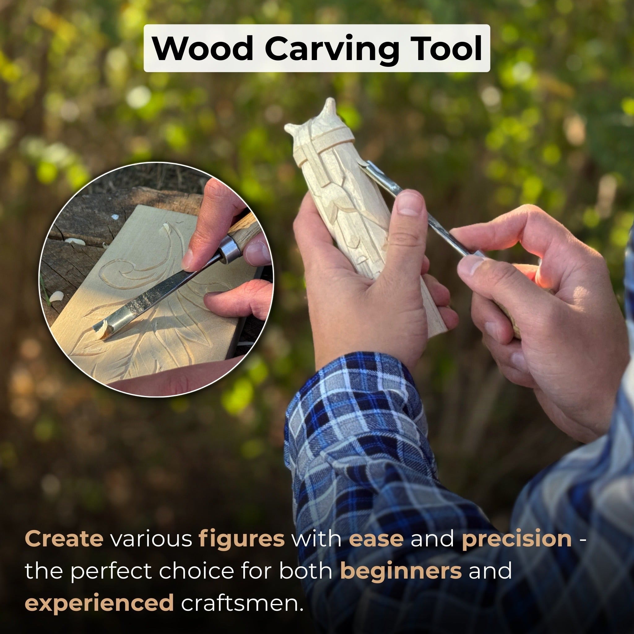 Straight Carving Gouge with Palm Handle – 12 mm (0.47 inches) - 7