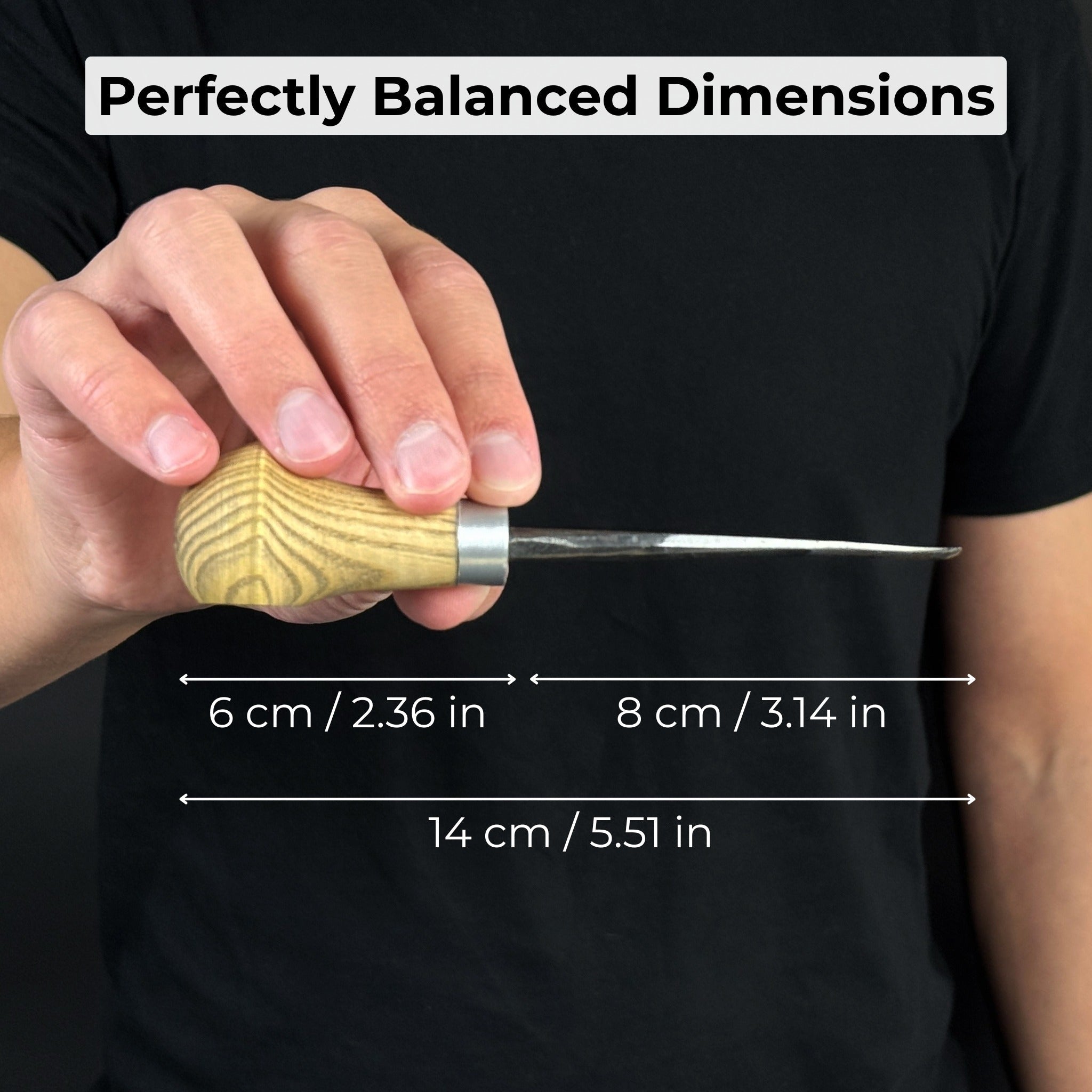 Straight Carving Gouge with Palm Handle – 12 mm (0.47 inches) - 5