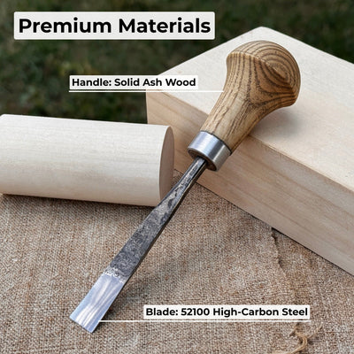 Straight Carving Gouge with Palm Handle – 12 mm (0.47 inches) - 6