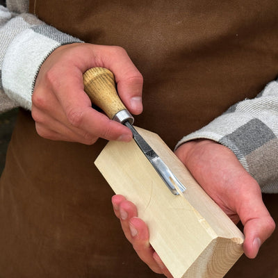 Straight Carving Gouge with Palm Handle, 5-12 mm / 0.20-0.47 in - 5