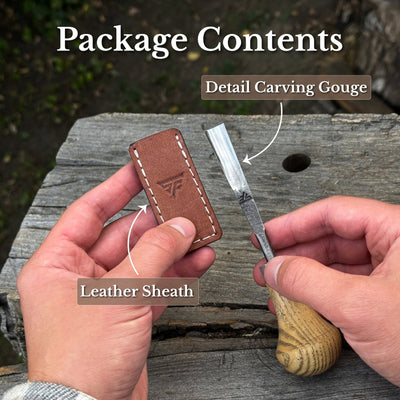 Straight Carving Gouge with Palm Handle, 5-12 mm / 0.20-0.47 in - 9