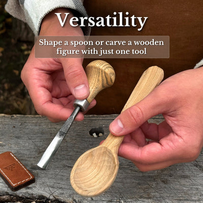 Straight Carving Gouge with Palm Handle, 5-12 mm / 0.20-0.47 in - 11
