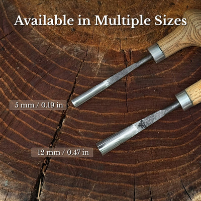 Straight Carving Gouge with Palm Handle, 5-12 mm / 0.20-0.47 in - 10