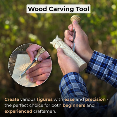 Straight Carving Gouge with Palm Handle, 5 - 12 mm (0.20 - 0.47 inches) - 8