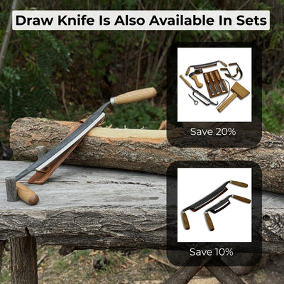 Straight Drawknife, 26 cm (10.2 inches) Cutting Edge - 10