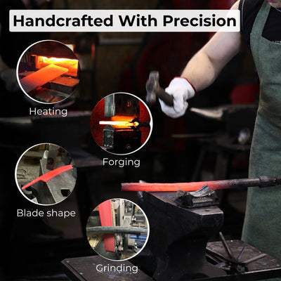 Straight Drawknife with Leather Sheath, 25 cm (9.84 inches) - 8