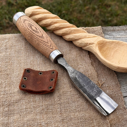 Straight Gouge (Rounded Chisel), 10 - 45 mm (0.4 - 1.8 inches) - 1
