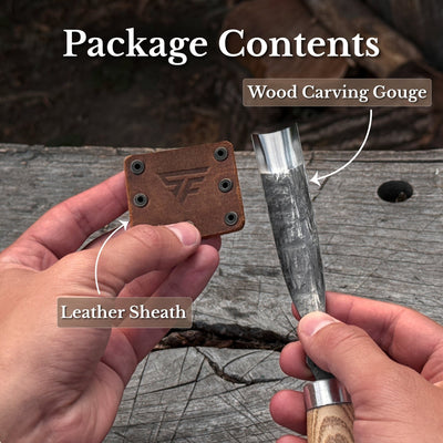 Straight Gouge (Rounded Chisel), 10 - 45 mm (0.4 - 1.8 inches) - 9
