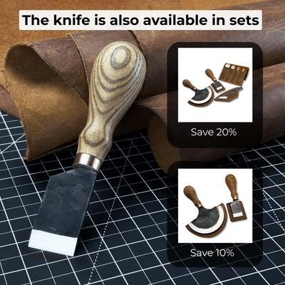 Straight Leather Skiving Knife, 3 cm (1.18 inches) - 10