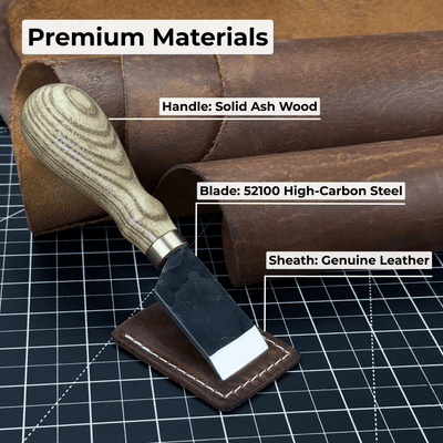 Straight Leather Skiving Knife, 3 cm (1.18 inches) - 7