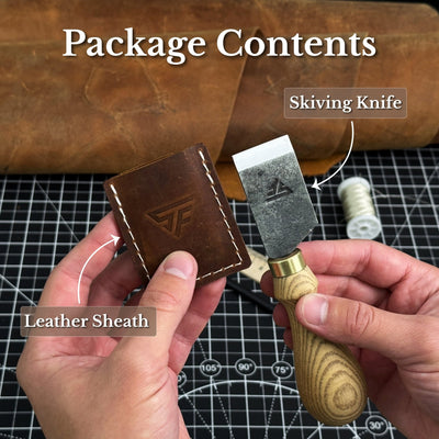 Straight Leather Skiving Knife, 3 cm (1.18 inches) - 9