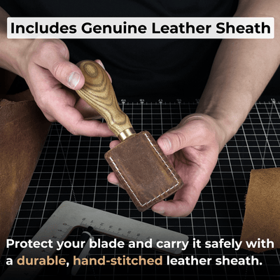 Straight Leather Skiving Knife, 3 cm (1.18 inches) - 5