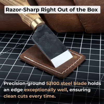 Straight Leather Skiving Knife, 3 cm (1.18 inches) - 3