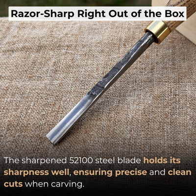 Straight Wood Carving Gouge, 5 - 12 mm (0.20 - 0.47 inches) - 2