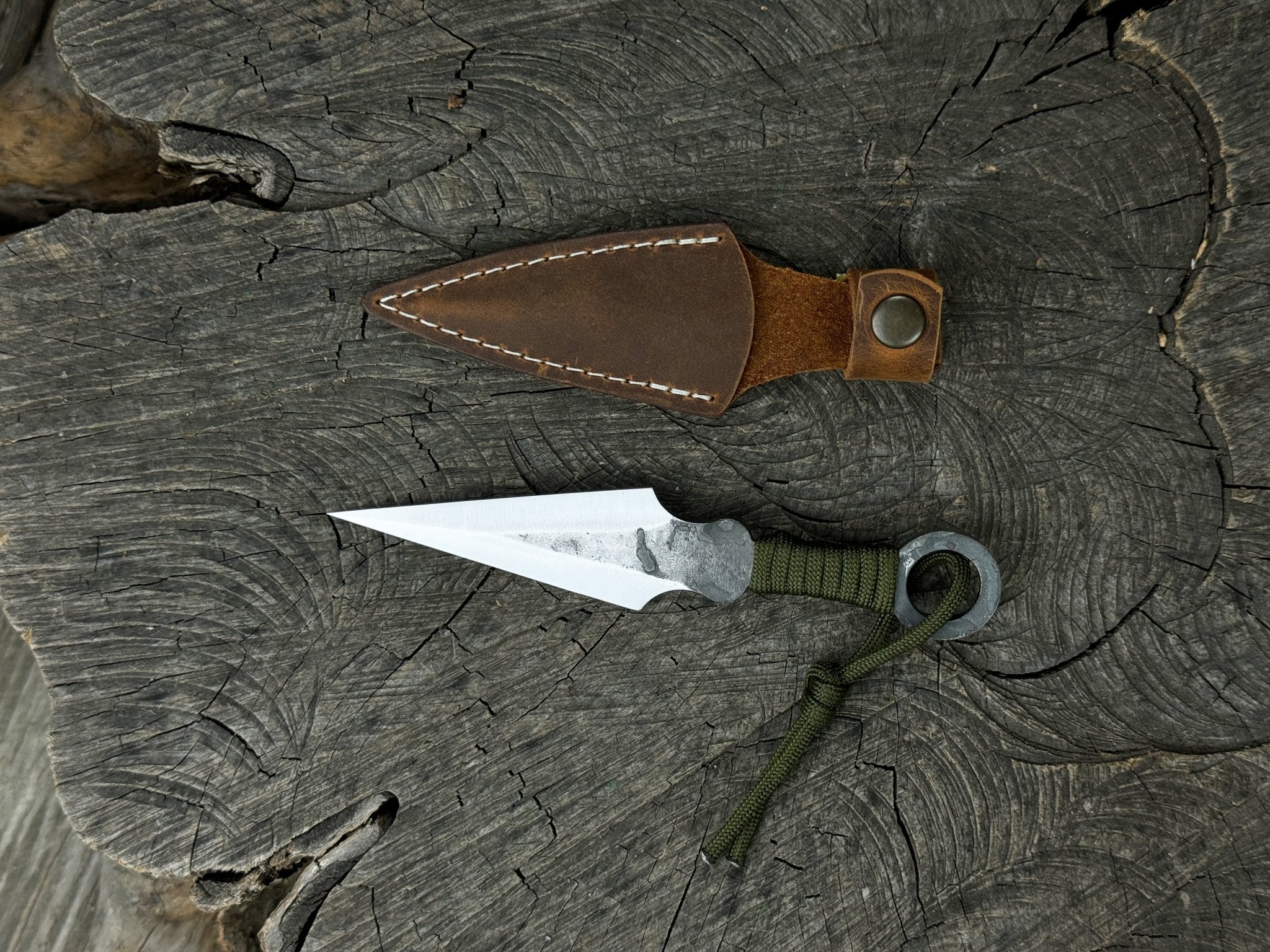 Throwing Knife with Leather Sheath, 16 cm (6.3 inches) - 5