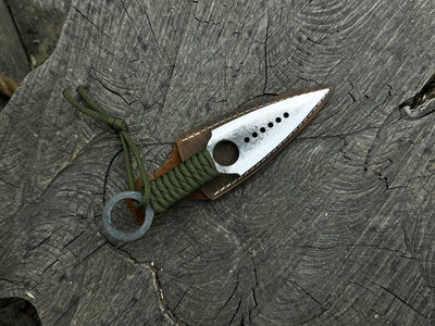Throwing Knife with Leather Sheath, 19 cm (7.48 inches) - 1