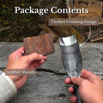 Timber Framing Rounded Chisel, 20 - 100 mm (0.8 - 3.9 inches) - 9
