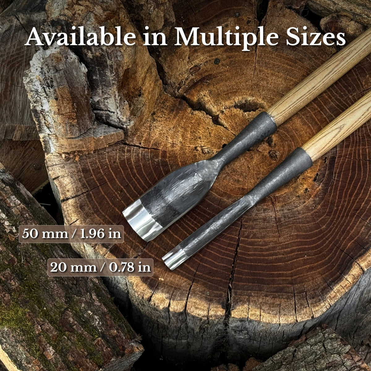 Timber Framing Rounded Chisel, 20 - 100 mm (0.8 - 3.9 inches) - 10