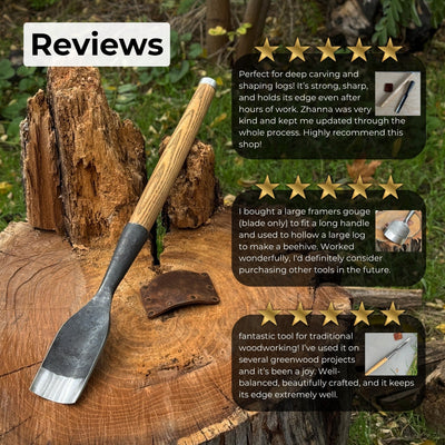 Timber Framing Rounded Chisel, 20 - 100 mm (0.8 - 3.9 inches) - 7