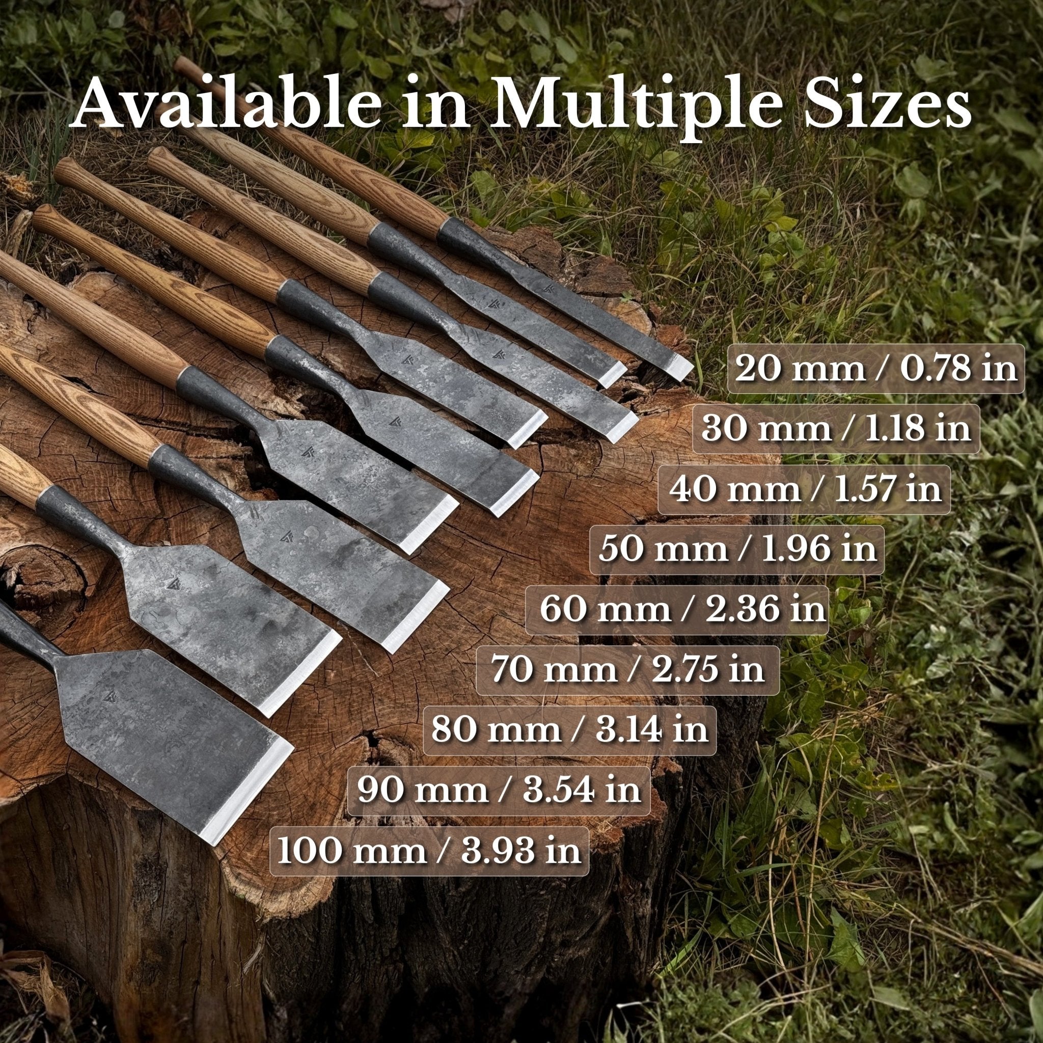 Timber Framing Sliсk Chisel, 20 - 100 mm (0.8 - 3.9 inches) - 9